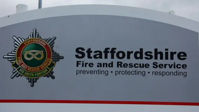 Staffordshire Fire and Rescue Service sign