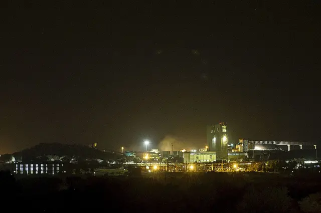 A general view of Harmony Gold Kusasalethu Mine, 72kms, northwest of Johannesburg, on February 22, 2015 in Carletonville, South Africa