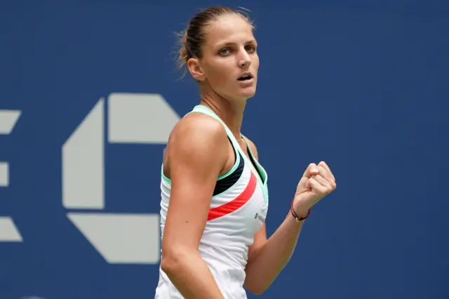 Karolina Pliskova celebrates