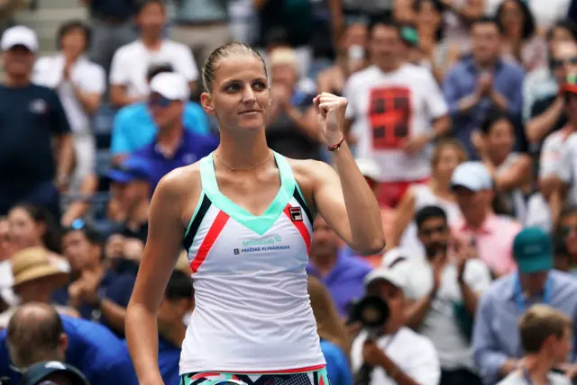 Karolina Pliskova celebrates