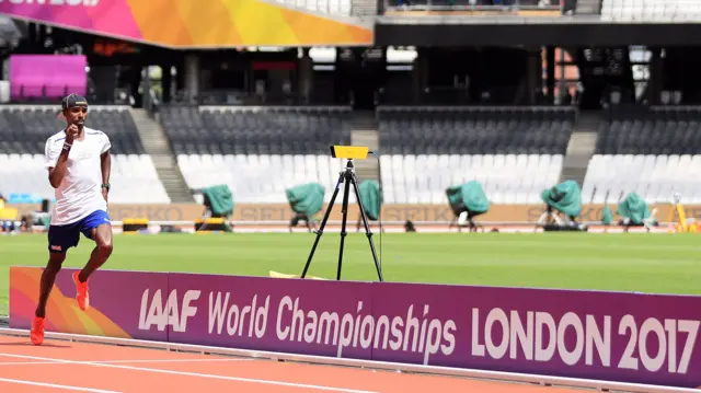 Mo Farah at the London Stadium