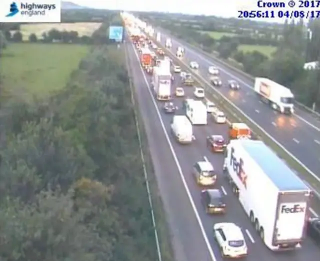 M5 traffic near Highbridge