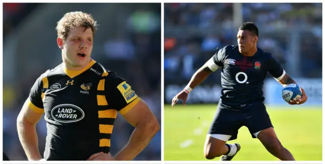 Joe Launchbury and Nathan Hughes