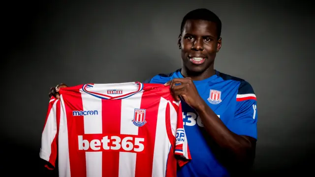 Kurt Zouma with Stoke City shirt