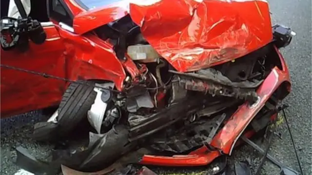 crashed car