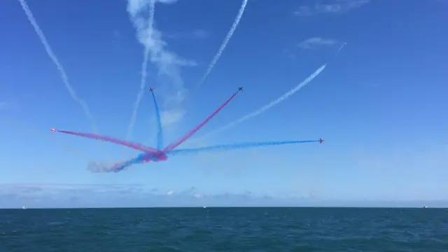 Red Arrows over Swanage