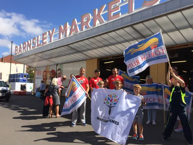 Flame of Hope crowds in Barnsley