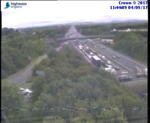 Queuing on the M5 near Bridgwater