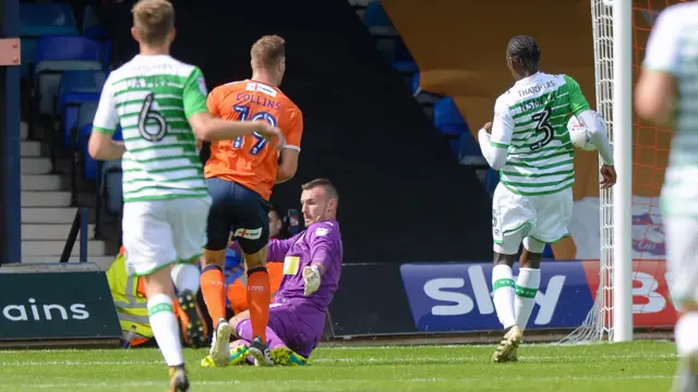 James Collins scores for Luton