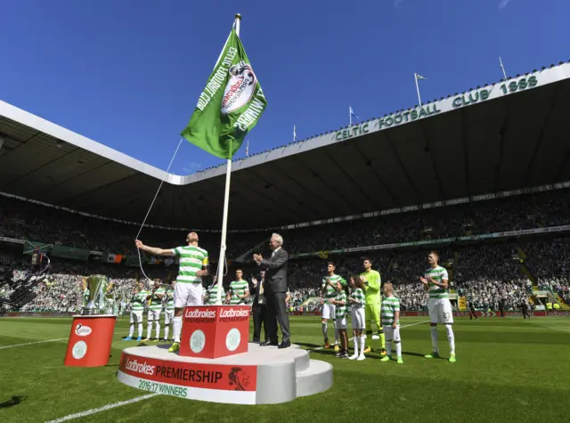 Scott Brown raises the flag