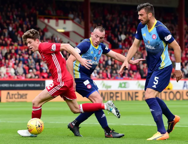 Aberdeen and Hamilton players