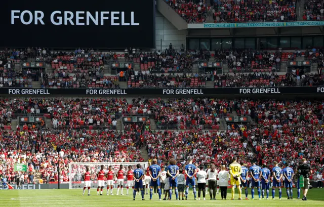 A minute's silence is observed