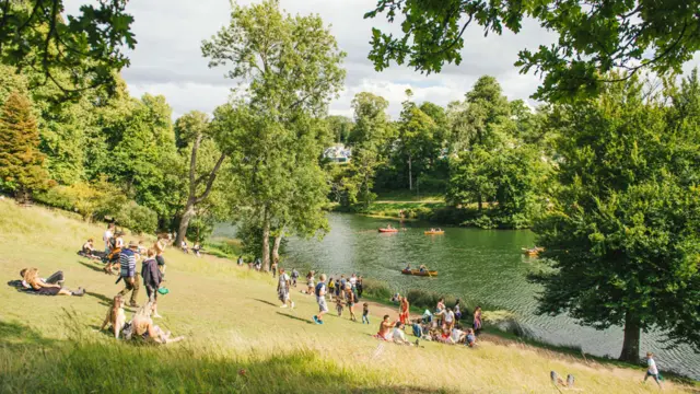 Wilderness festival goers