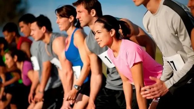 People taking part in sport