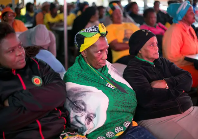 ANC supporters watch proceedings of no-confidence vote