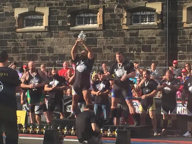 Laurence Shahlaei of Cheltenham raises the cup