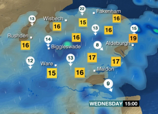 Look East weather map
