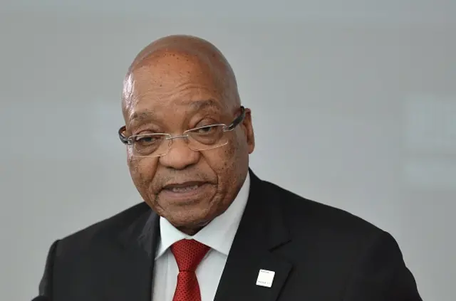 In this handout image supplied by Host Photo Agency / RIA Novosti, President of the Republic of South Africa Jacob Zuma at a meeting of BRICS leaders with the BRICS Business Council at the BRICS/SCO Summits - Russia 2015 on July 09, 2015 in Ufa, Russia