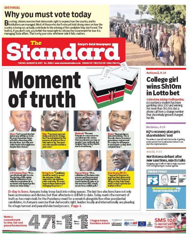 Newspaper front page