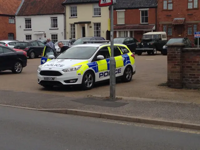Police car in East Harling