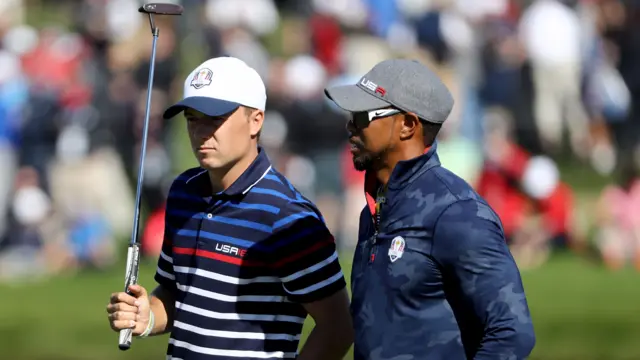 Jordan Spieth and Tiger Woods