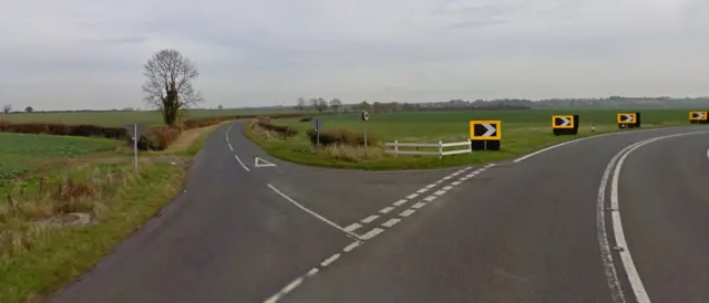 Road junction at Hemswell