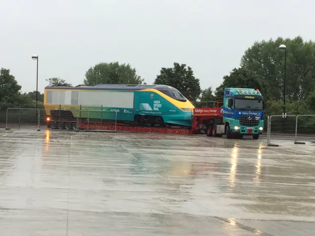 Eurostar car arrives