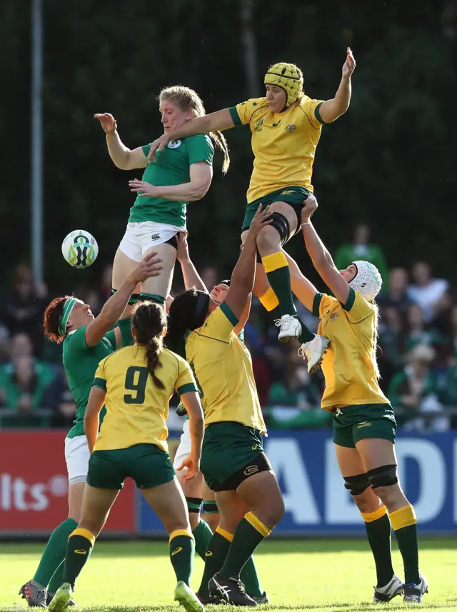 Heather O"Brien of Ireland and Claire Molloy of Australia