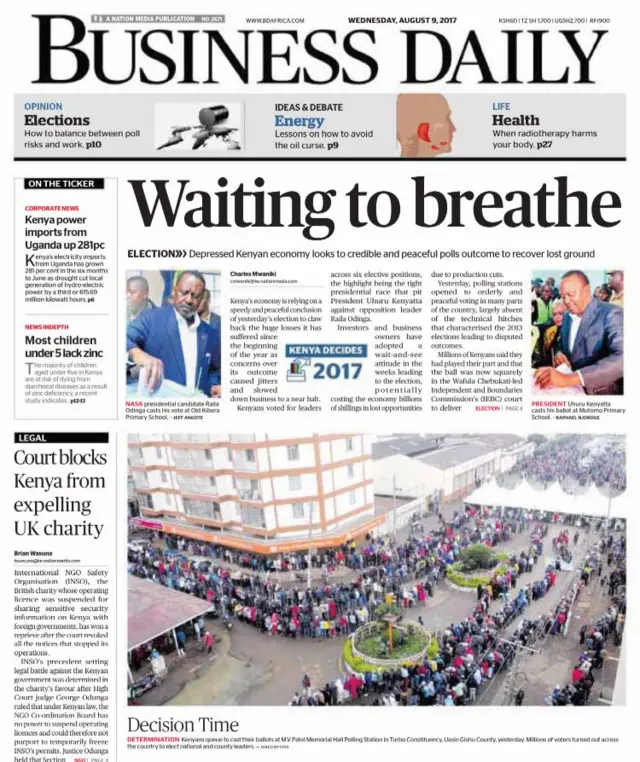 Business Daily front page