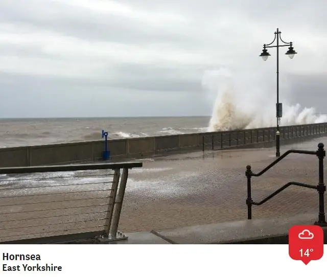 Waves on front at Hornsea