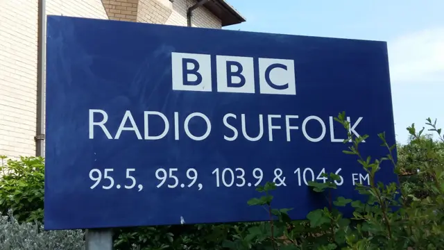 BBC Radio Suffolk sign outside building