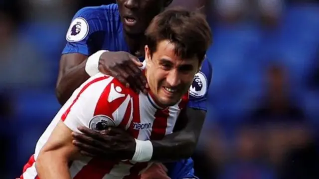 Bojan playing for Stoke City