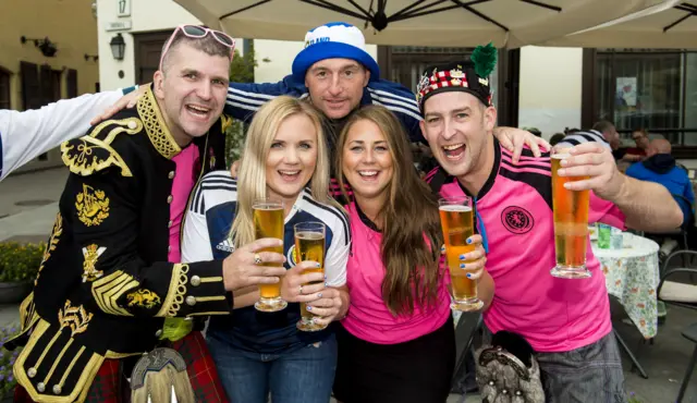 Scotland fans in Vilnius