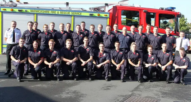 Warwickshire Fire and Rescue Service recruits