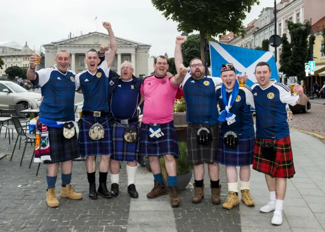 Scotland supporters in Vilnius