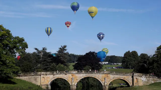 Hot air balloons at Chatsworth