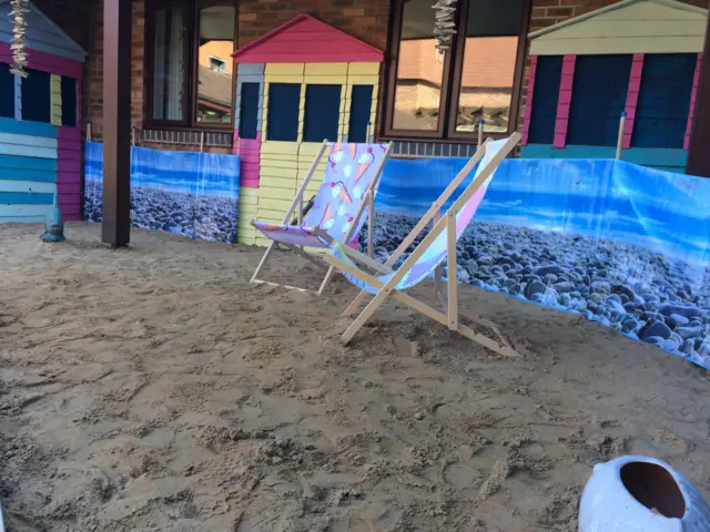 Man-made beach in Acomb