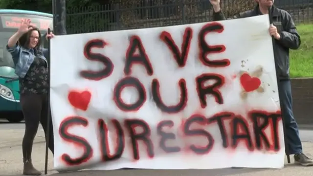 Photo of SureStart protest