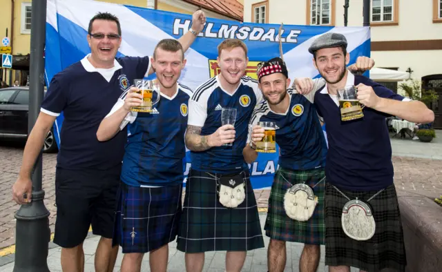 Scotland supporters in Vilnius