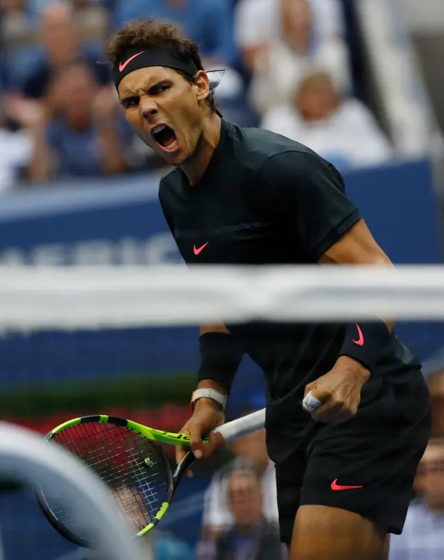 Rafael Nadal of Spain celebrates