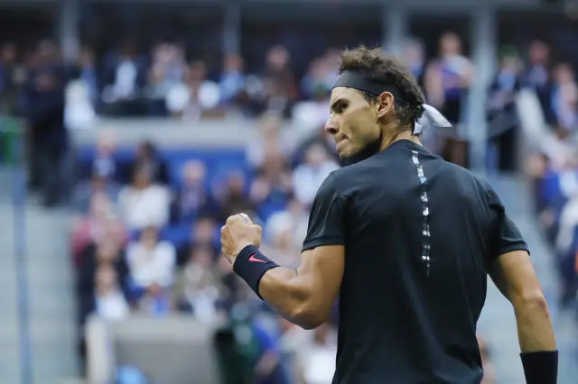 Rafael Nadal of Spain celebrates