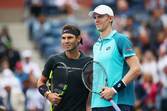 Rafael Nadal and Kevin Anderson