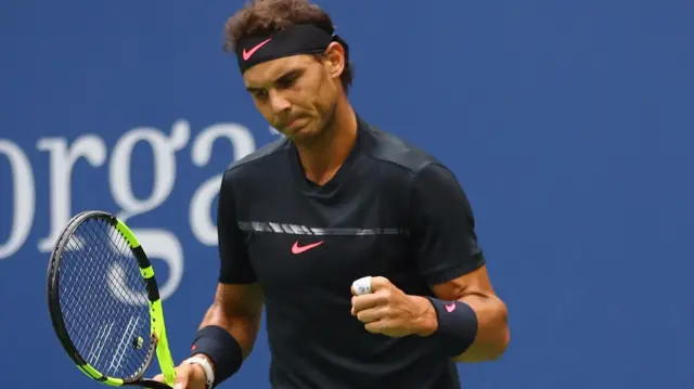 Rafa Nadal celebrates