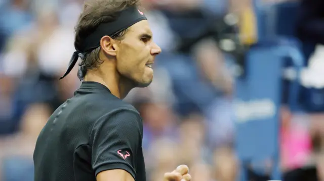 Rafael Nadal of Spain celebrates