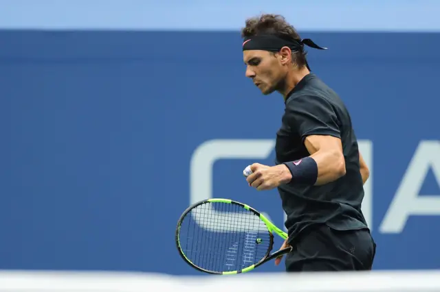 Rafael Nadal of Spain celebrates