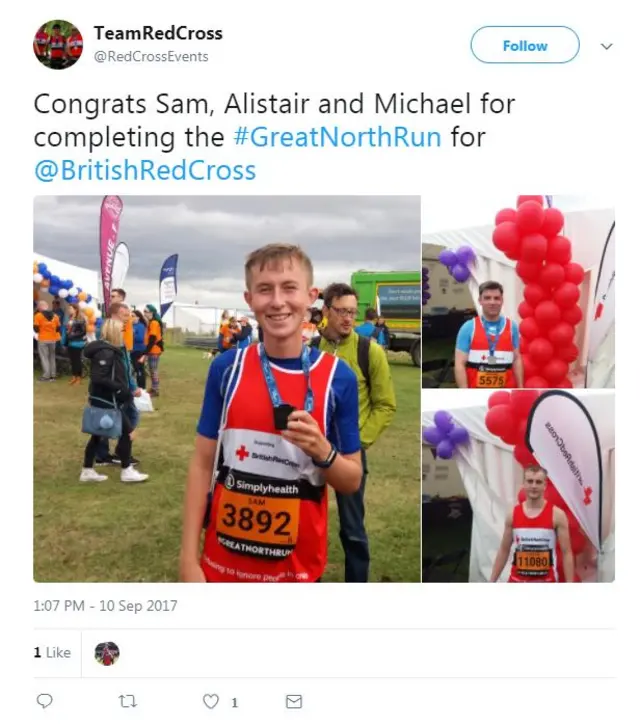 British Red Cross medal winners at Great North Run