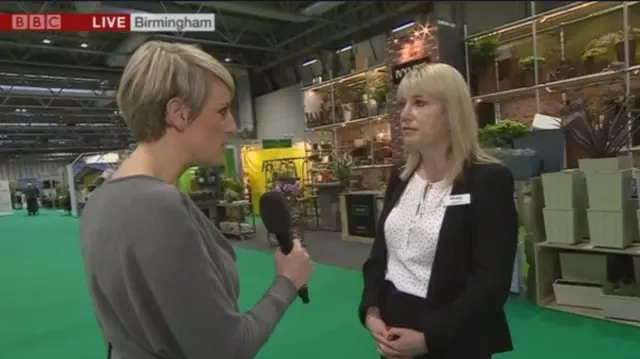 Steph McGovern speaking to Sheiela Hill