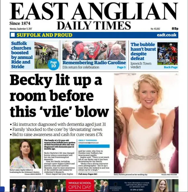 Front page of EADT