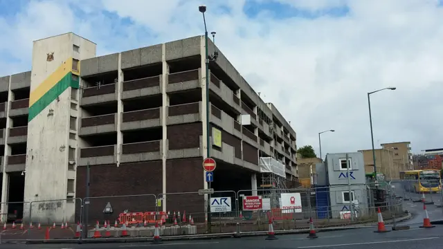 Broadmarsh car park demolition Nottingham