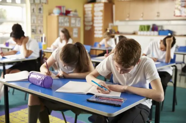 Children studying